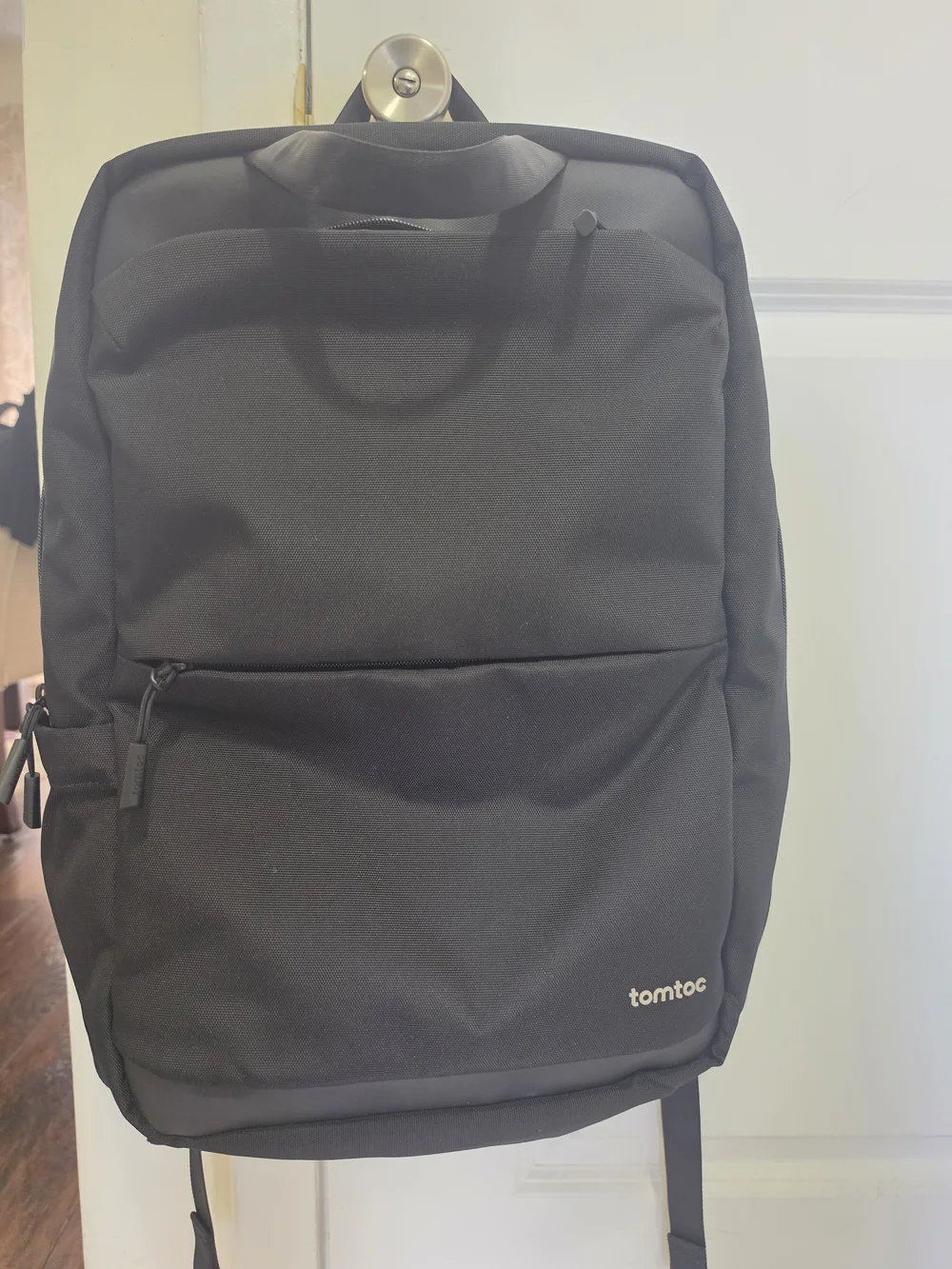 tomtoc Black Men's Commuter Laptop Backpack